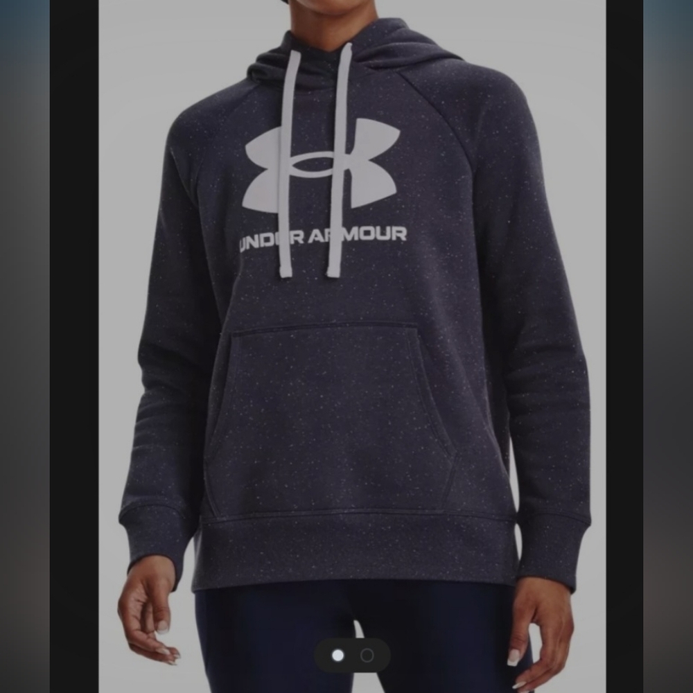 UNDER ARMOUR Womens Rival Fleece Logo Hoodie 1356318 ** Large **  NWOT!!